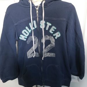 Hollister Brand zip up jacket, mid sleeve size M